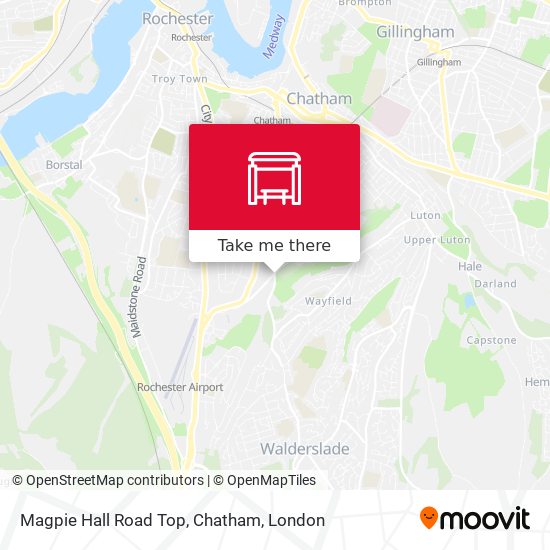 Magpie Hall Road Top, Chatham map