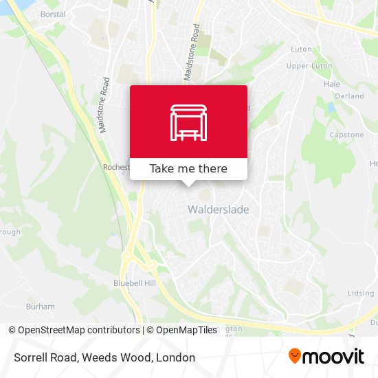 Sorrell Road, Weeds Wood map