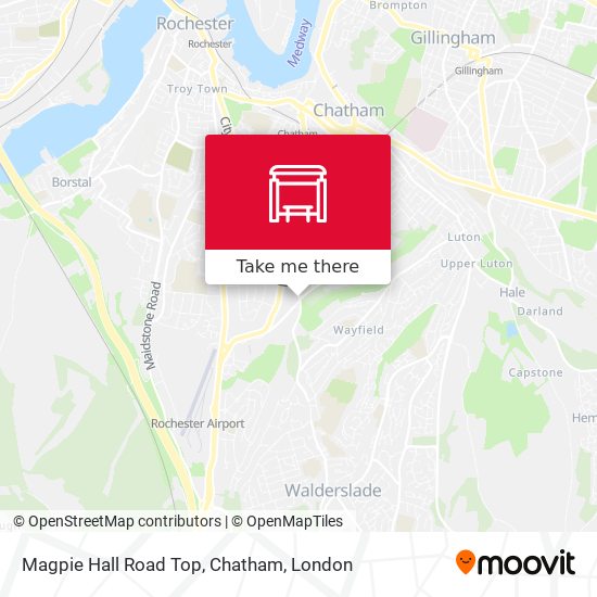 Magpie Hall Road Top, Chatham map
