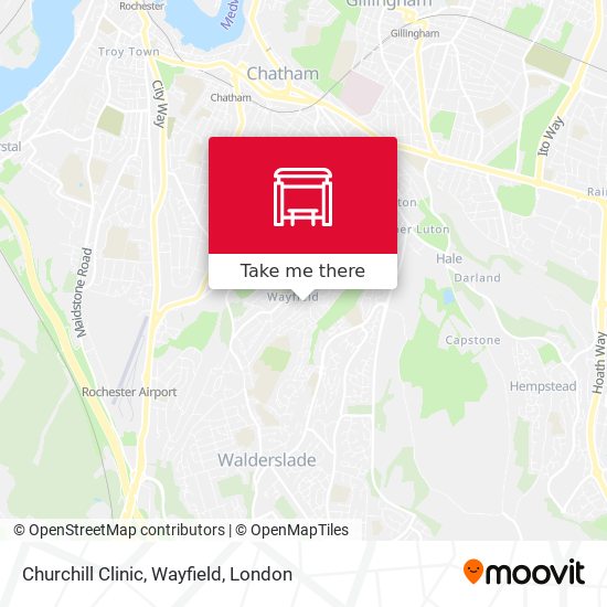Churchill Clinic, Wayfield map