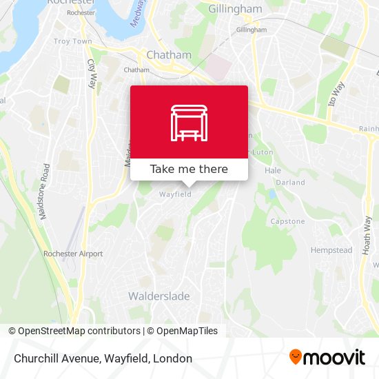 Churchill Avenue, Wayfield map