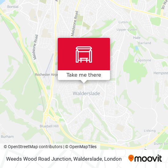 Weeds Wood Road Junction, Walderslade map