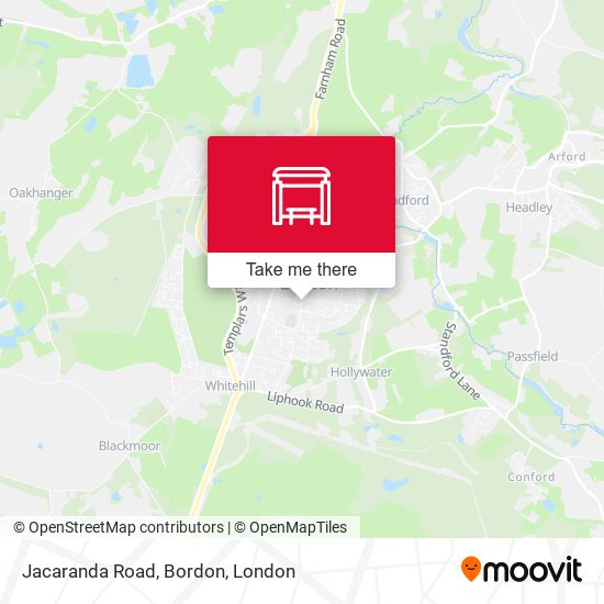 Jacaranda Road, Bordon map