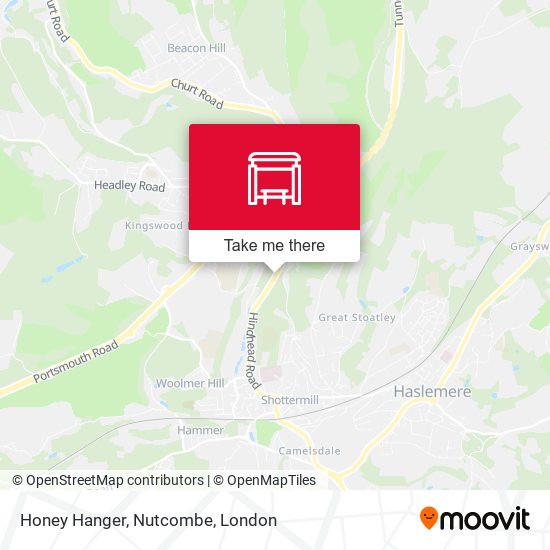Honey Hanger, Nutcombe map