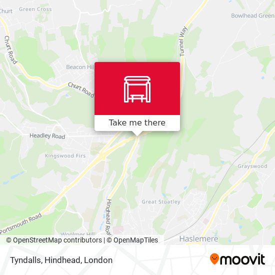 Tyndalls, Hindhead map