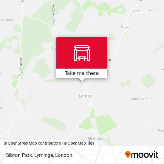 Sibton Park, Lyminge map