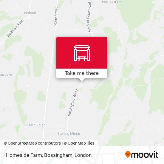 Homeside Farm, Bossingham map