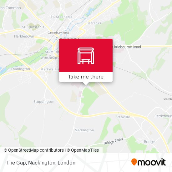 The Gap, Nackington map