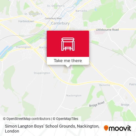 Simon Langton Boys' School Grounds, Nackington map