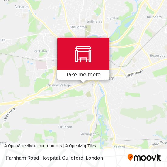 Farnham Road Hospital, Guildford map