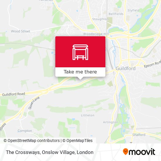 The Crossways, Onslow Village map