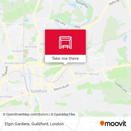 Elgin Gardens, Guildford map
