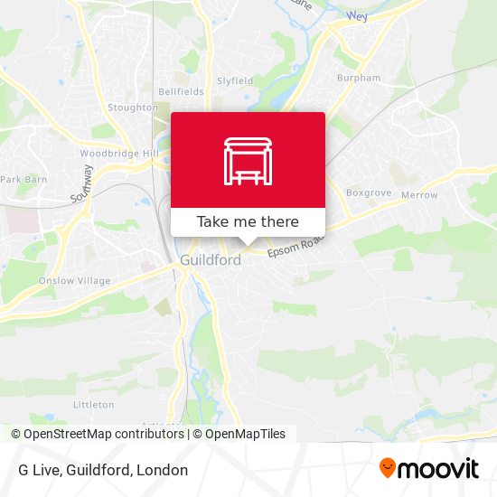 G Live, Guildford map