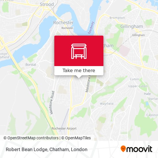 Robert Bean Lodge, Chatham map