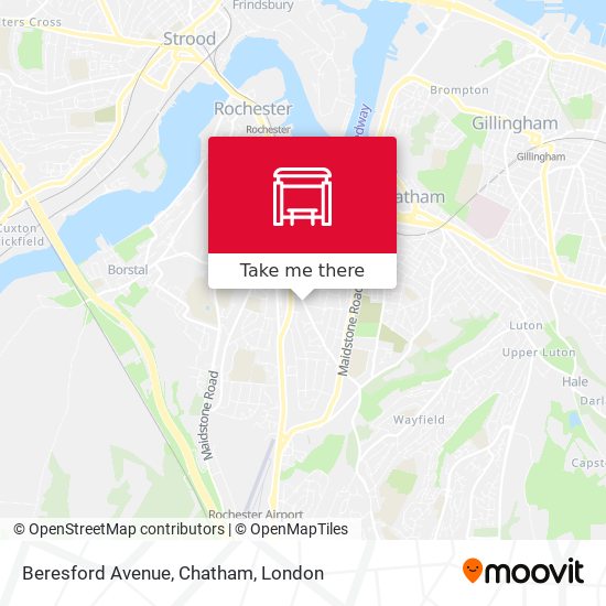 Beresford Avenue, Chatham map