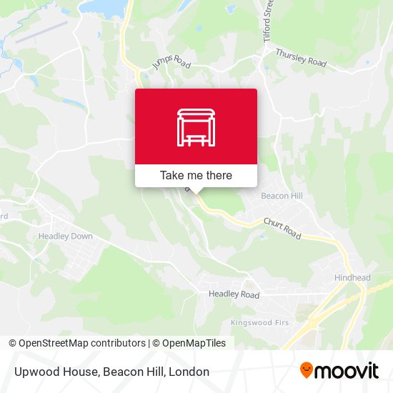 Upwood House, Beacon Hill map