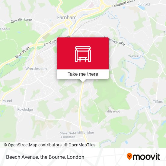 Beech Avenue, the Bourne map