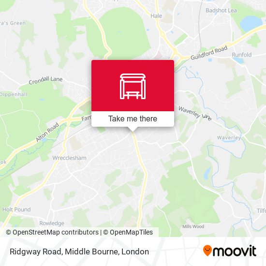 Ridgway Road, Middle Bourne map