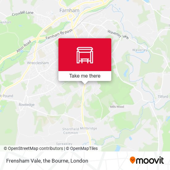 Frensham Vale, the Bourne map