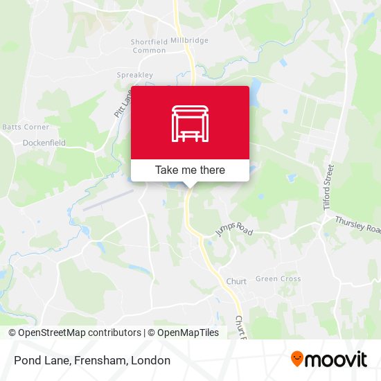 Pond Lane, Frensham map