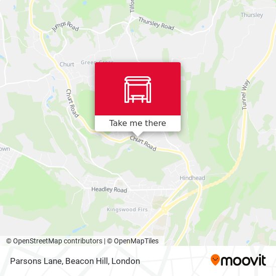 Parsons Lane, Beacon Hill map