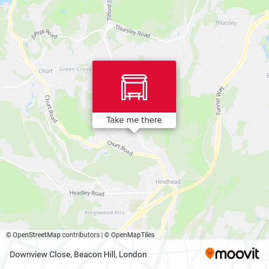 Downview Close, Beacon Hill map