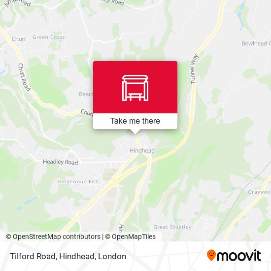 Tilford Road, Hindhead map