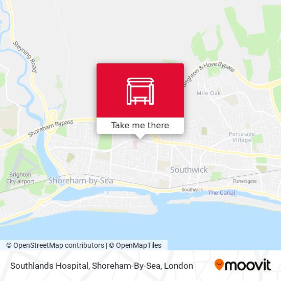 Southlands Hospital, Shoreham-By-Sea map