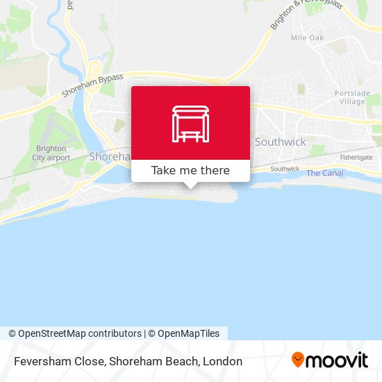 Feversham Close, Shoreham Beach map
