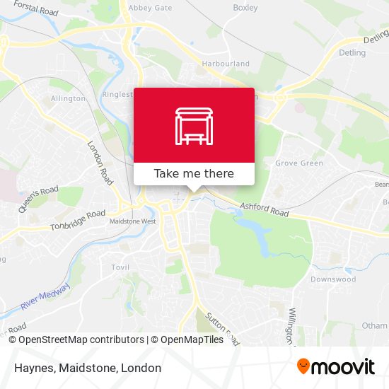 Haynes, Maidstone map