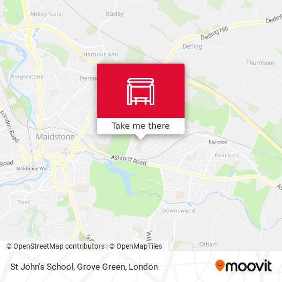 St John's School, Grove Green map