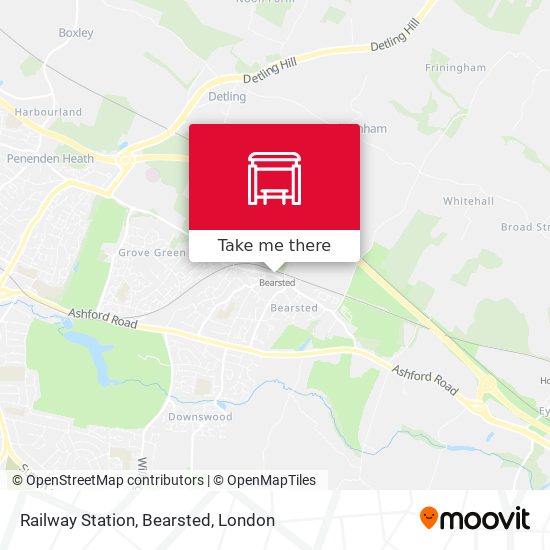 Railway Station, Bearsted map