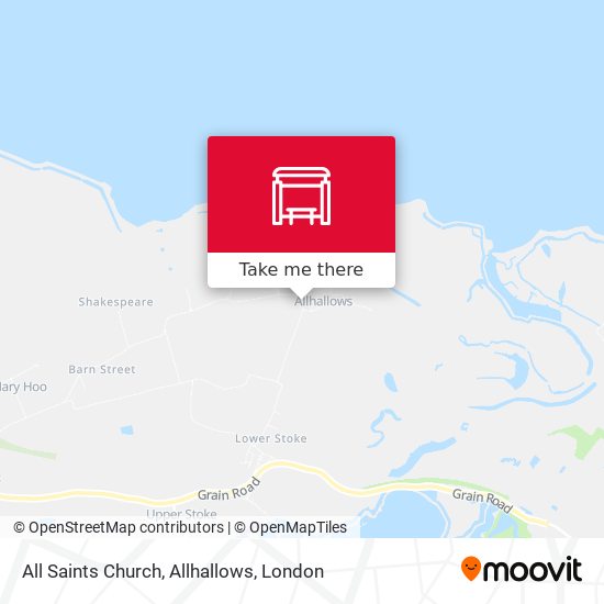 All Saints Church, Allhallows map