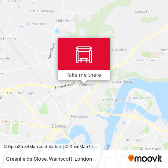 Greenfields Close, Wainscott map