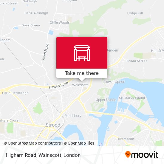 Higham Road, Wainscott map