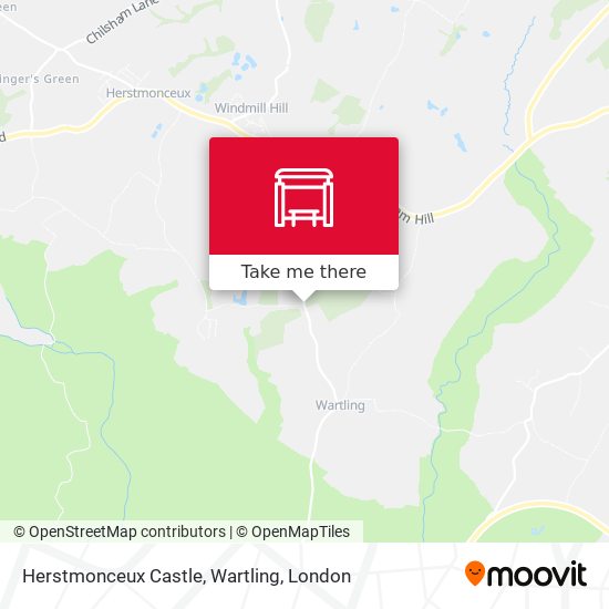 Herstmonceux Castle, Wartling map