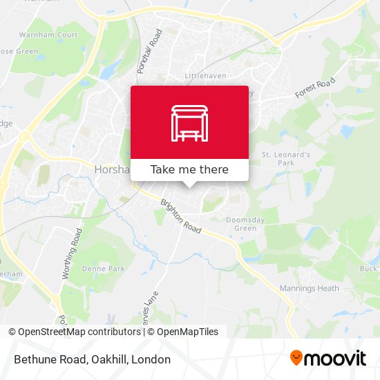 Bethune Road, Oakhill map