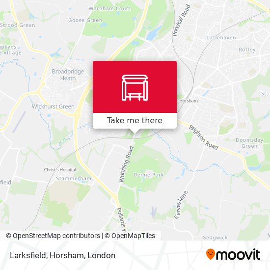 Larksfield, Horsham map