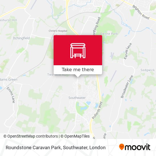 Roundstone Caravan Park, Southwater map