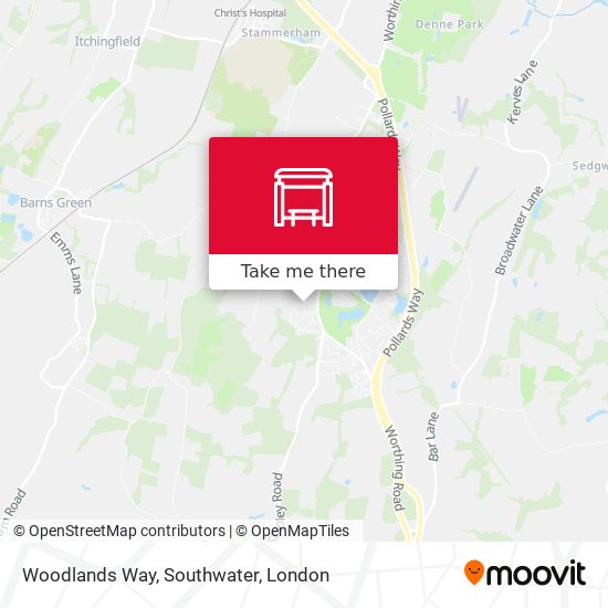 Woodlands Way, Southwater map