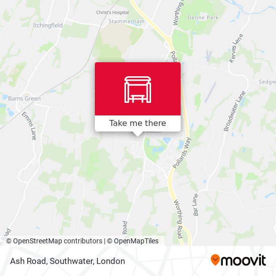 Ash Road, Southwater map