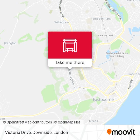 Victoria Drive, Downside map