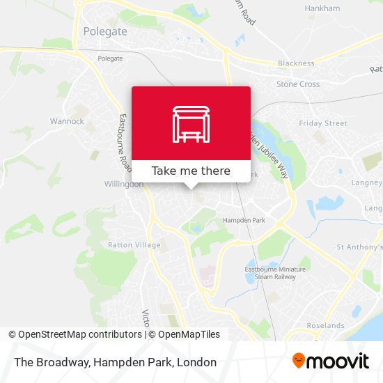 The Broadway, Hampden Park map