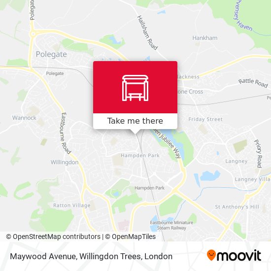 Maywood Avenue, Willingdon Trees map