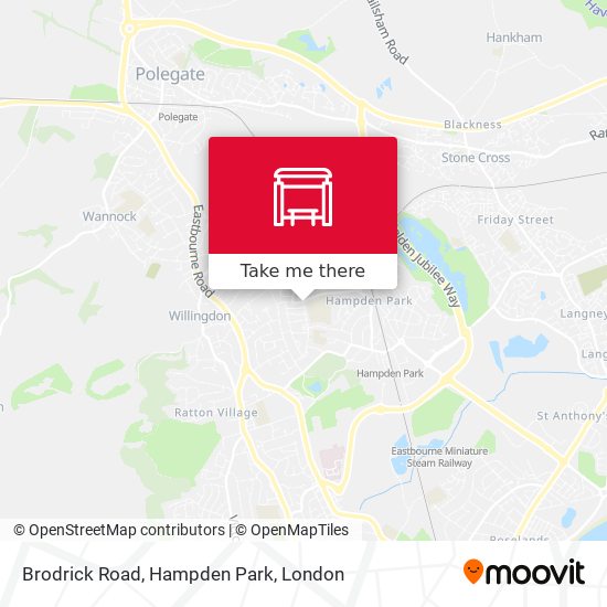Brodrick Road, Hampden Park map