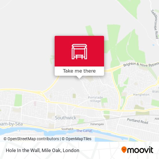 Hole In the Wall, Mile Oak map