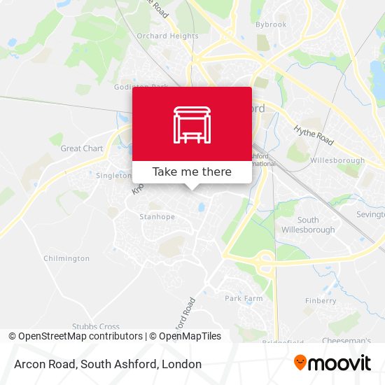 Arcon Road, South Ashford map