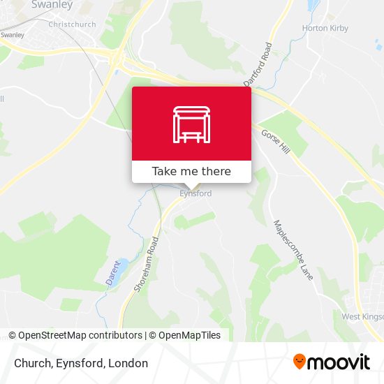 Church, Eynsford map