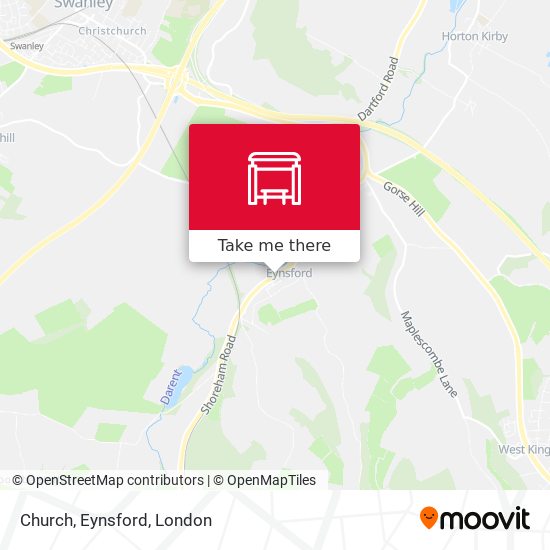 Church, Eynsford map
