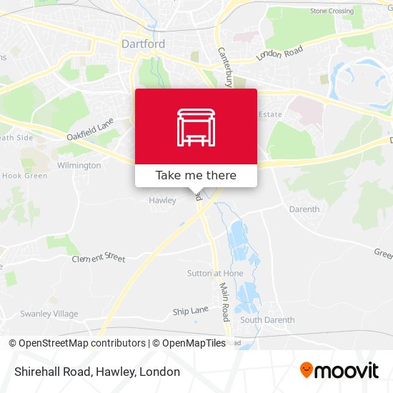 Shirehall Road, Hawley map